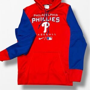 Nike Red and Blue Hoodie